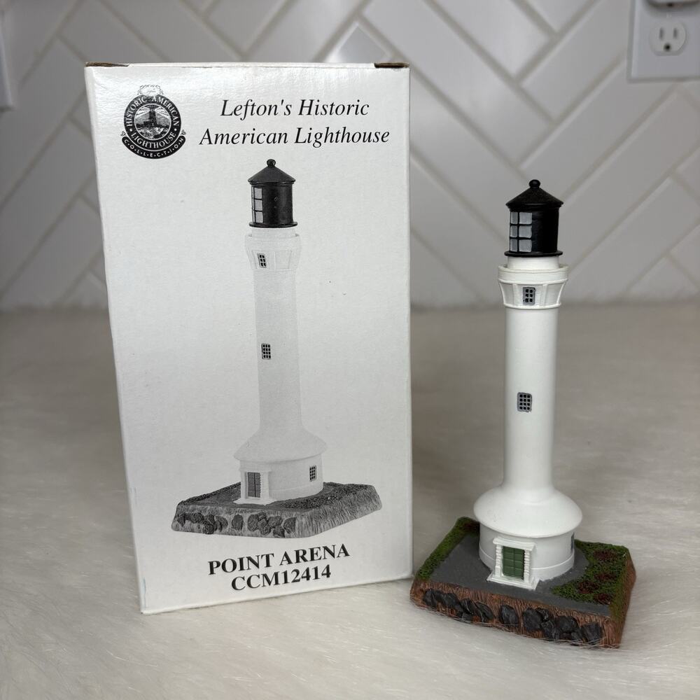 Lefton Point Arena Lighthouse 1908 CA Historic American Lighthouse CCM12414 Box